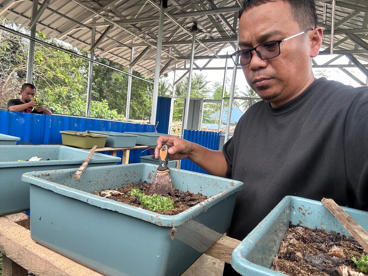 Warga Konawe Selatan Ini Ubah Masalah Sampah Jadi Usaha Budidaya Maggot. Foto: Ist.