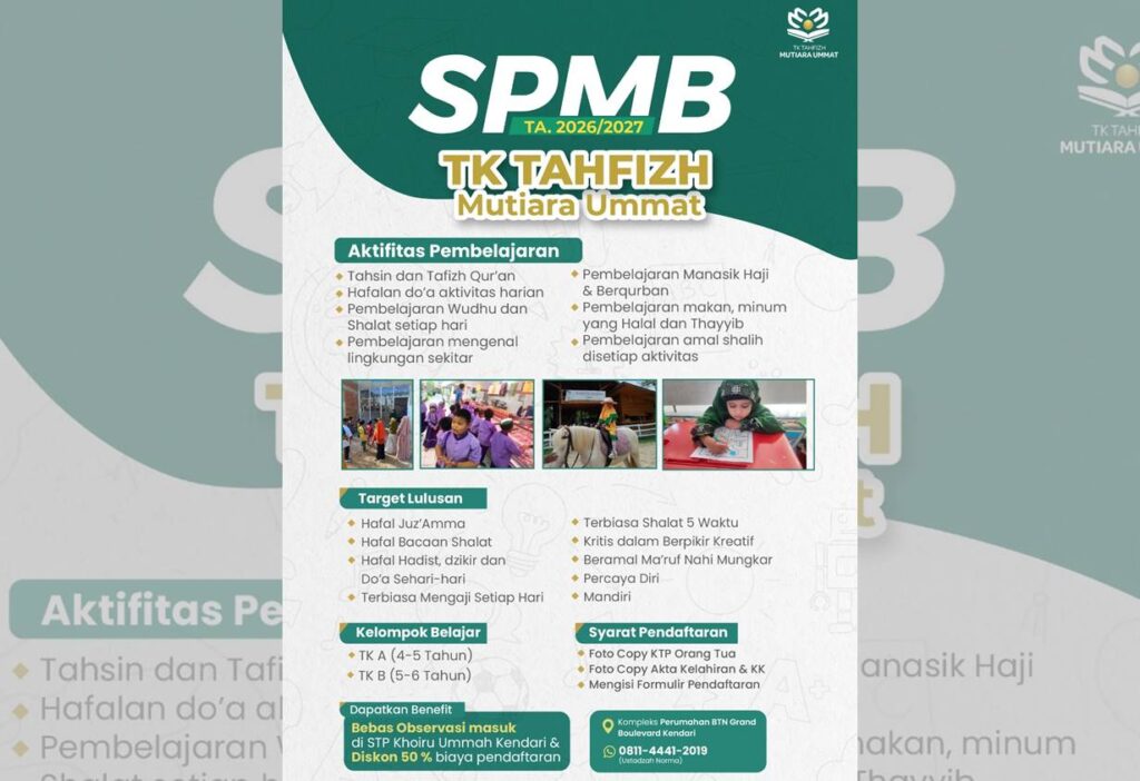Presentation111-1024x702 Daftar Sekarang! TK Tahfizh Mutiara Ummat Kendari Berikan Diskon 50 Persen bagi Siswa Baru 2026